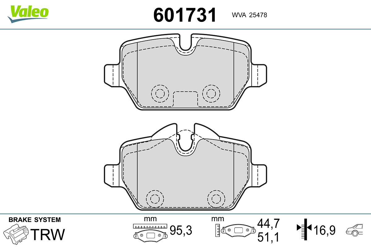 BRAKE PADS MINI COUNTRYMAN PACEMAN RR